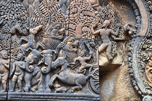 Jayavarman V reigned between 968 - 1001 CE