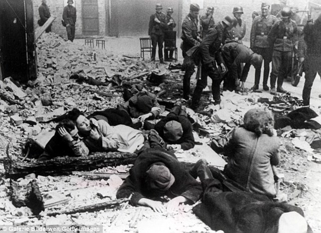 Germans destroy Warsaw Ghetto and blow up synagogue, declare end to uprising
