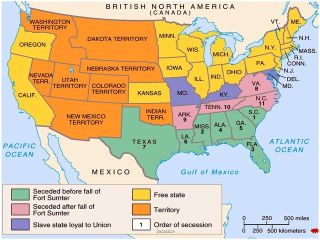 Confederat States of America are formed