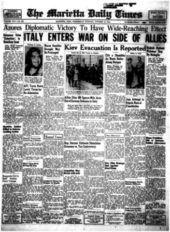 Italy entres war on side of Axis powers