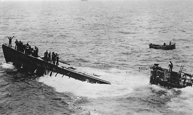 Four German submarines, called U-boats, were sunk off the coast of North Carolina.
