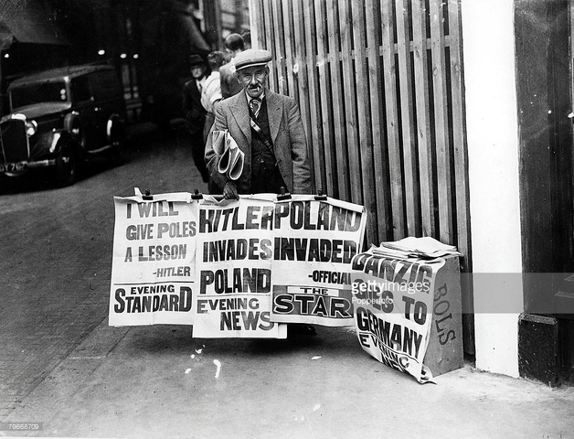 Britain, Australia, New Zealand and France declare war on Germany