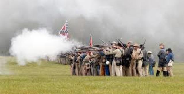 confederate troops fire