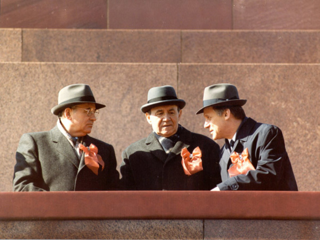 Gromyko is replaced by Gorbachev as President of the Soviet Union.