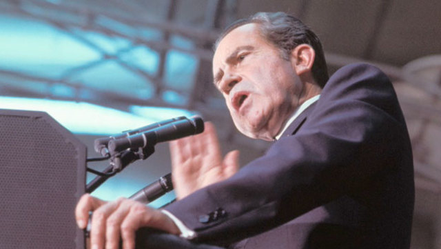 Nixon announces a halt to all U.S. offensive action against the North