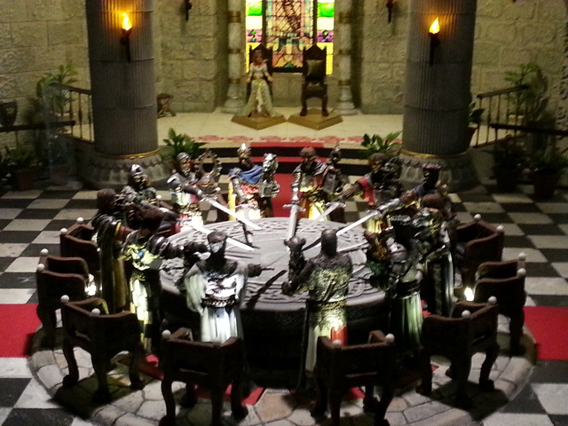 Her father gave them the round table that would be used for the knights.