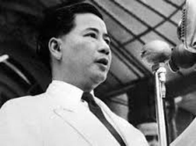 Diem becomes preisdent