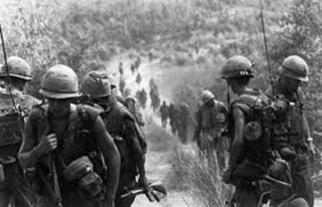 President Johnson announces he will send battalions to Vietnam