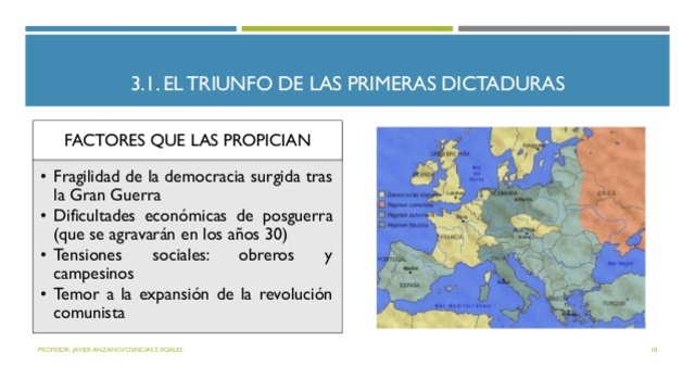 Triunfo de las primeras dictaduras.