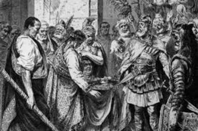 Odoacer deposes the last Roman Emperor Romulus