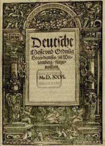 Luther composes Duedsche Messe