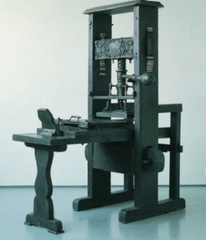 Johann Gutenberg invents the printing press