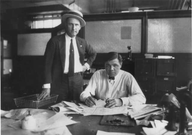 Signing with Jack Dunn