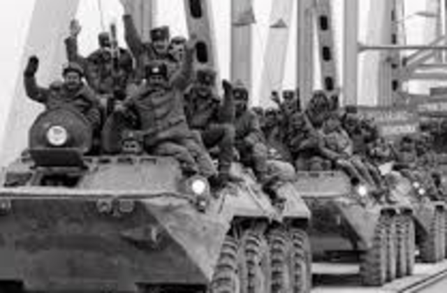 Soviet Army leaves Afgan