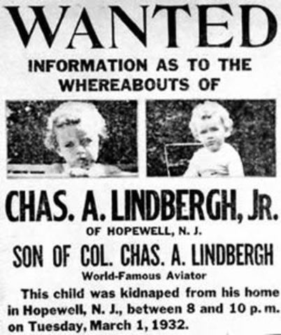 Charles Lindbergh Son is Kidnaped