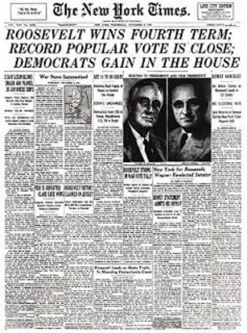 FDR wins his third term