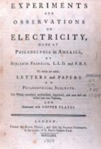 Authored a Book Titled "Experiments and Observations on Electricity"