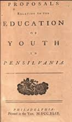 Wrote a Pamphlet about the Education of Youth in Pennsylvania