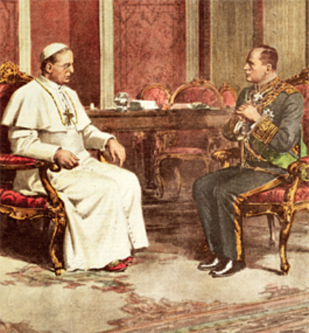 Mussolini and the Pope of Pius XI
