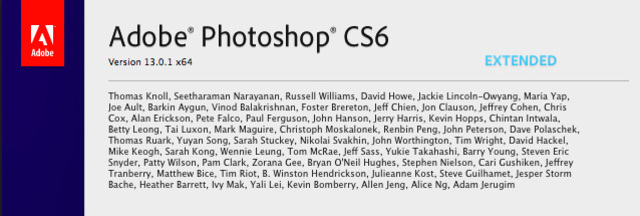 CS6 (13.0)	MAC OS, WINDOWS	SUPERSTITION