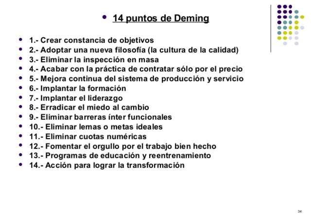 14 Principios de Deming
