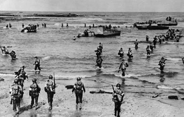 Allies land in the west