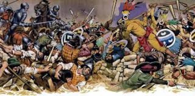 Spanish massacre Aztecs