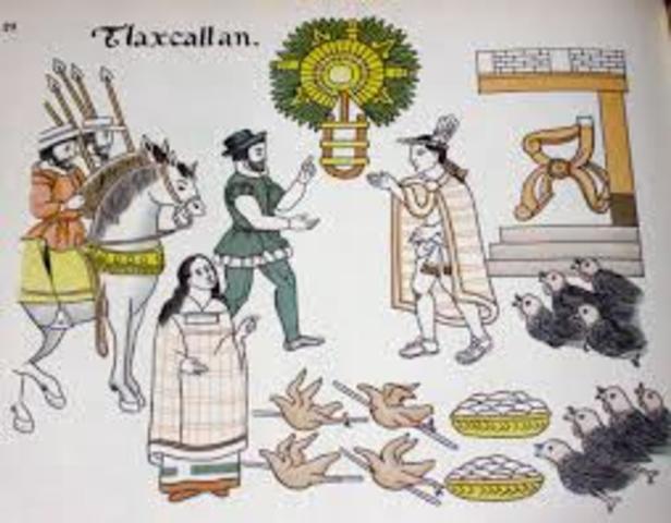 Tlaxcalans form alliance with Spanish