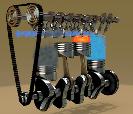 Nikolaus August Ottos's four stroke engine