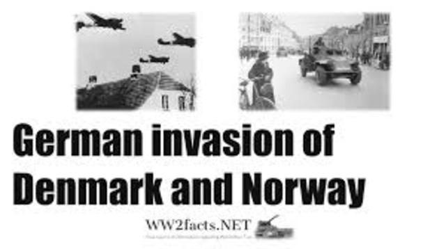 Nazis invade Denmark and Norway