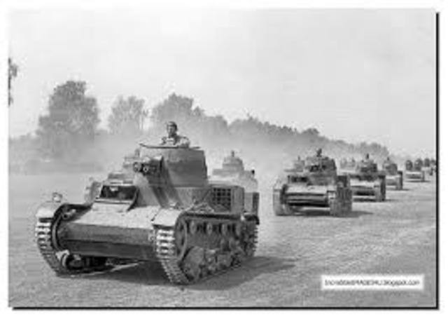 German tanks invade Poland