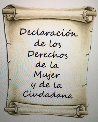 La pensadora Olympie de Gouges redacta la Declaración de los Derechos de la Mujer y de la Ciudadana.