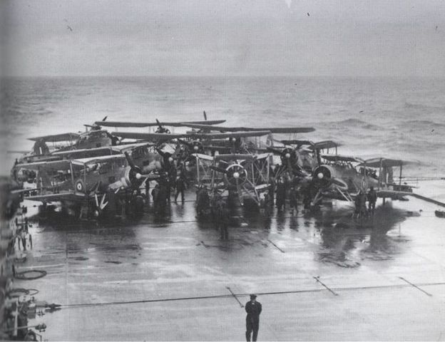 British Royal Air Force attacks the German Navy.