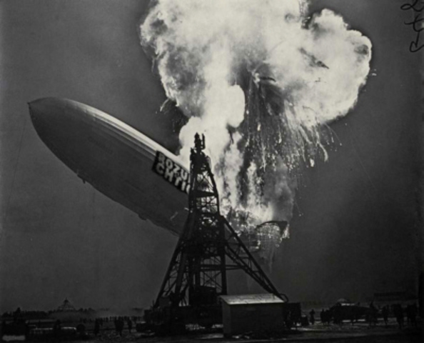 Hindenburg crashes