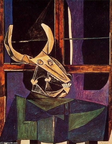 Cuadro de Picasso Craneo buey