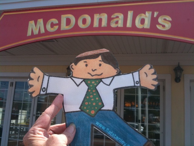 Flat Stanley goes to McDonalds