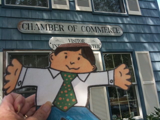 Flat Stanley visits The Chamber of Commerce