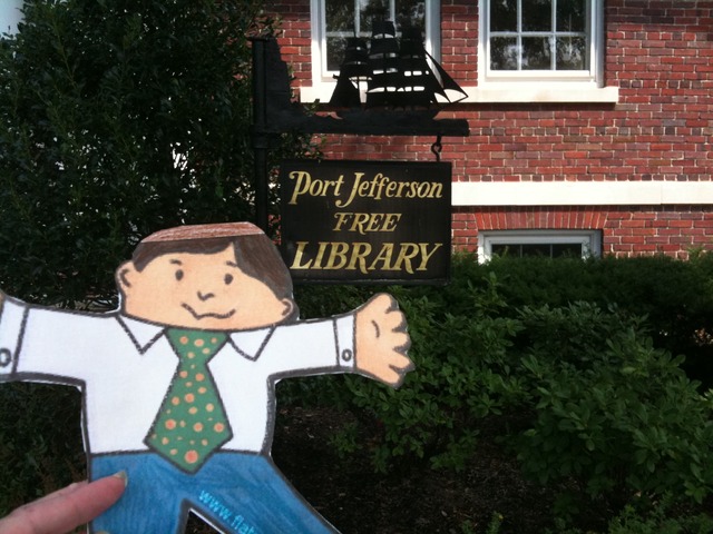 Flat Stanley visits the Library
