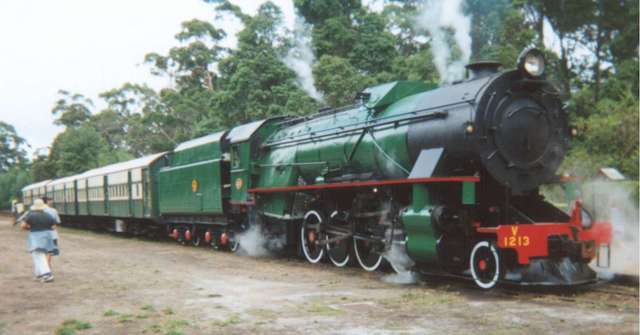 First steam locomotive test