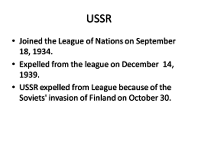 Soviet Union suffers consequences