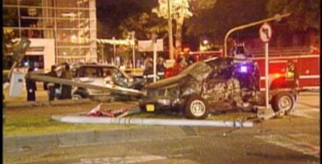 Accidente de tránsito causado por Rodolfo Sánchez Rincón bajo efecto del alcohol