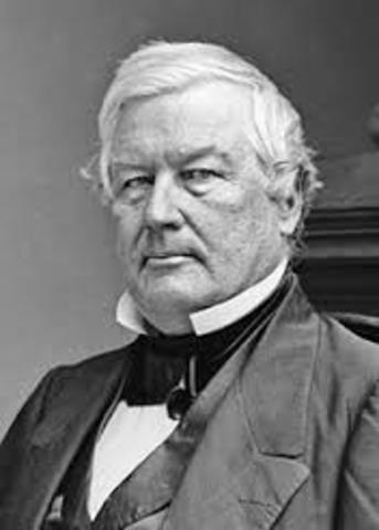 Millard Fillmore becomes president, Taylor Dies (Whig)