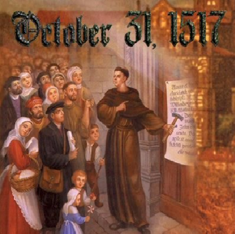 Martín Lutero publica las 95 Tesis, base de la Reforma Religiosa.