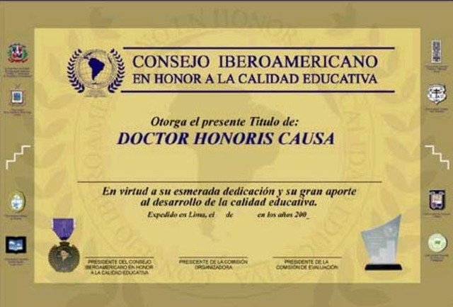 Doctorate honoris causa of the University of Columbia in New York. (1971)