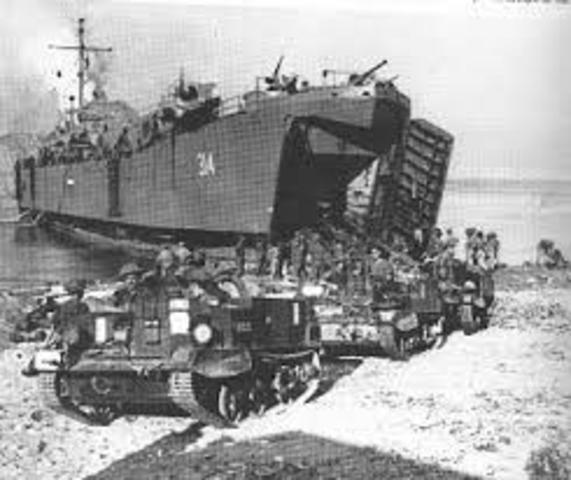 Ejército aliado invade Italia