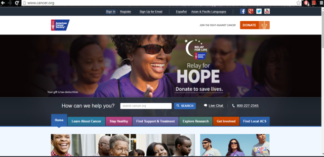 The American Cancer Society Launches New and Improved Web Site: Cancer.org