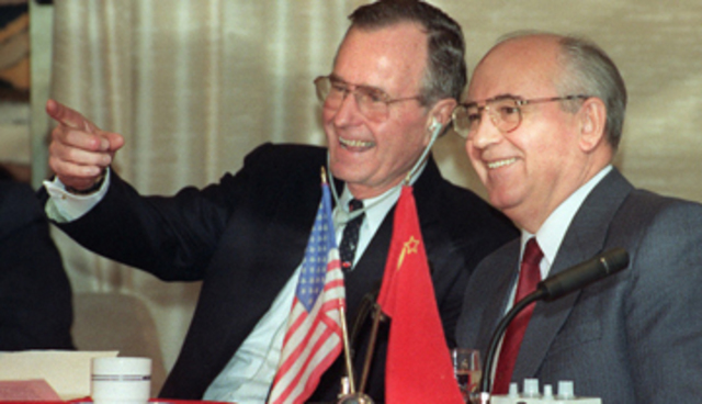 Bush and Gorbachev
