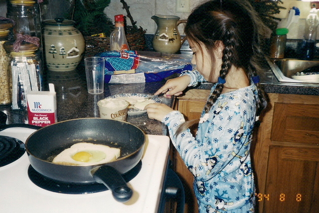 my first time cooking (: