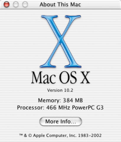 Mac Os x 10.2