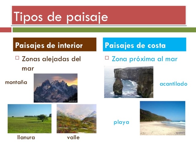 tipos de paisaje